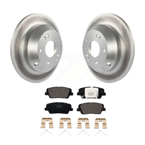 TRANSIT AUTO  Rear Coat Brake Rotor Ceramic Pad Kit for 2014-2015 Kia Sorento With Painted Calipers Kgt-102042 In Red
