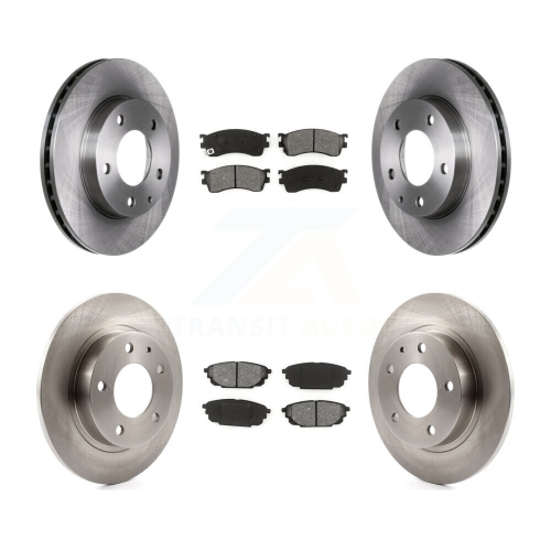 Front Rear Disc Brake Rotors And Semi-Metallic Pads Kit For Mazda Protege Protege5 K8S-101053