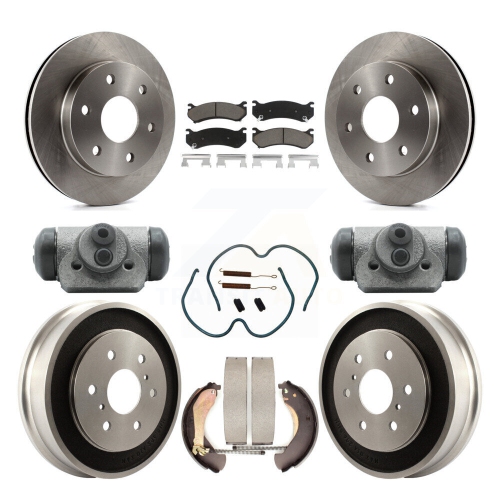 CMX  Front Rear Brake Rotor Ceramic Pad Drum Kit (9PC) for Chevrolet Silverado 1500 Gmc Sierra K8C-102862