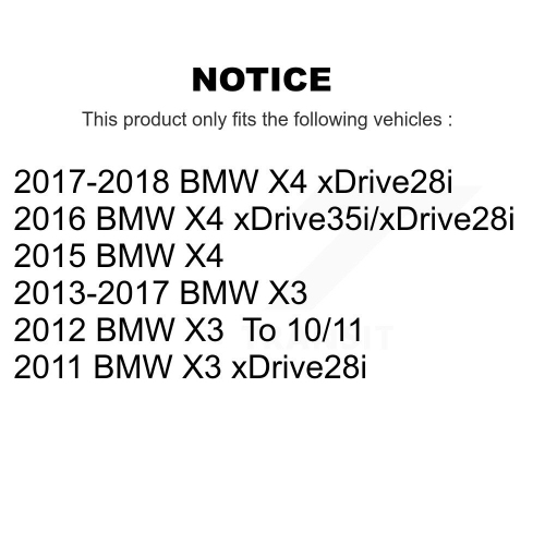 Disques de frein à disque recouverts à l'avant et plaquettes semi-métalliques pour BMW X3 X4 KGF-101105