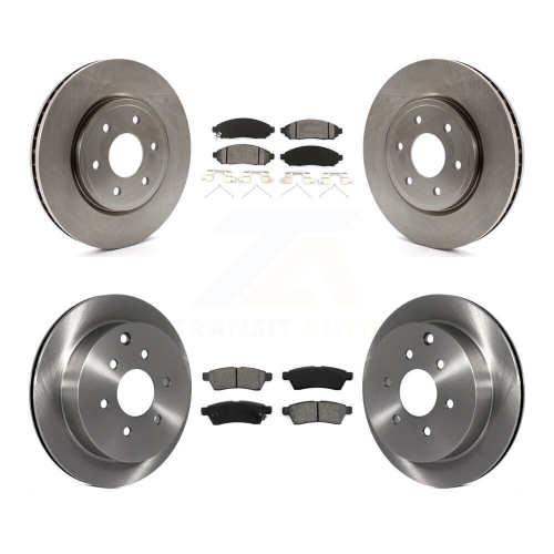 TRANSIT AUTO  Front Rear Brake Rotors & Semi-Metallic Pad Kit for Nissan Frontier Xterra Suzuki Equator K8S-101269