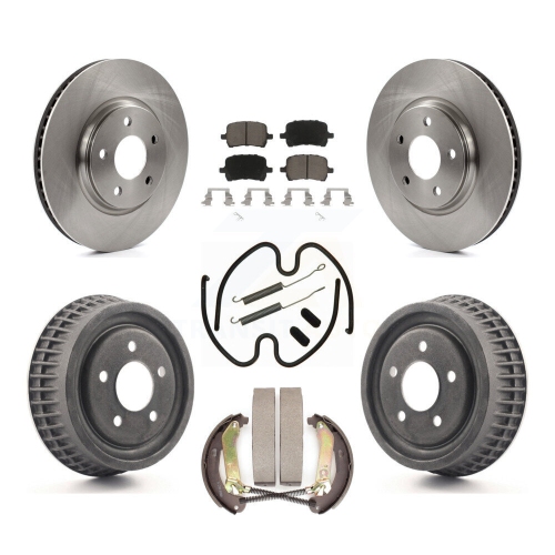 CMX  Front Rear Brake Rotor Ceramic Pad & Drum Kit (7PC) for Chevrolet Malibu Disc Rear Brakes K8C-103256