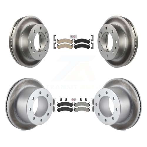 Ensemble de disques de frein avant à revêtement semi-métallique à l'arrière en céramique pour Chevrolet GMC Silverado HD KGA-101681