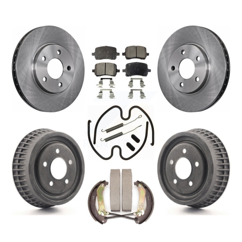 TRANSIT AUTO  Front Rear Brake Rotor Ceramic Pad & Drum Kit (7PC) for Chevrolet Malibu Rear Brakes K8T-102748
