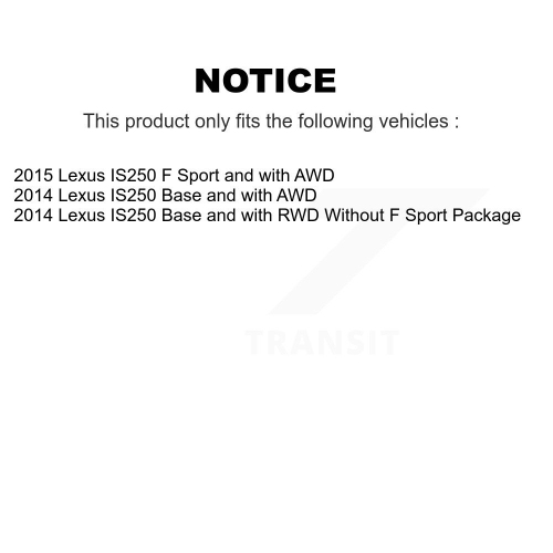 Front Rear Ceramic Pads And Coated Disc Brake Rotors Kit For Lexus IS250 KGA-101337