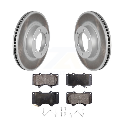 Front Coated Disc Brake Rotors And Ceramic Pads Kit For Toyota 4Runner