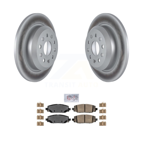 TRANSIT AUTO  Rear Coated Disc Brake Rotors And Ceramic Pads Kit for 2018-2020 Jeep Wrangler Rubicon Kga-105378