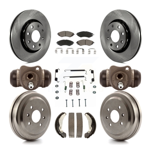 CMX  Front Rear Brake Rotor Ceramic Pad & Drum Kit (9PC) for Chevrolet Aveo Pontiac Aveo5 Wave K8C-102915