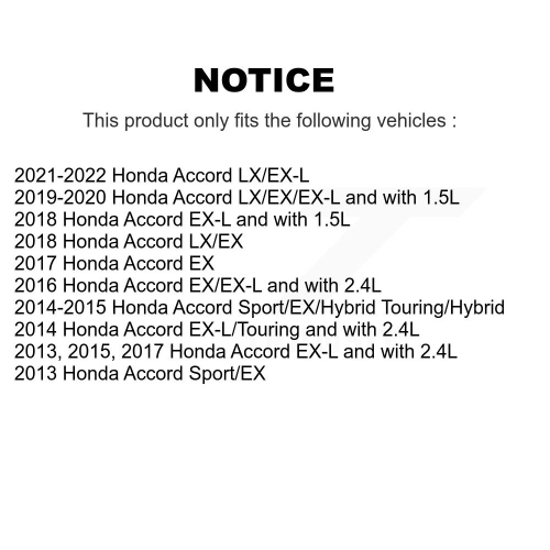 Disques de frein à disque perforés et plaquettes en céramique enduits de revêtement avant pour Honda Accord KDC-100028