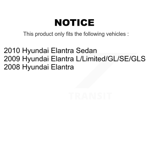 Disques de frein à disque arrière avant, plaquettes et tambours en céramique pour Hyundai Elantra K8T-102503