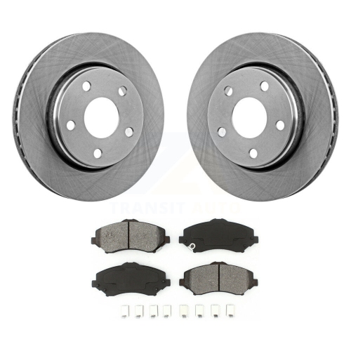 TRANSIT AUTO  Front Disc Brake Rotors And Semi-Metallic Pads Kit for Jeep Wrangler Jk K8S-100230