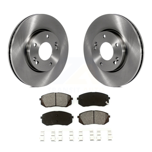 TRANSIT AUTO  Front Disc Brake Rotors And Semi-Metallic Pads Kit for 2007-2009 Kia Rondo K8S-100540
