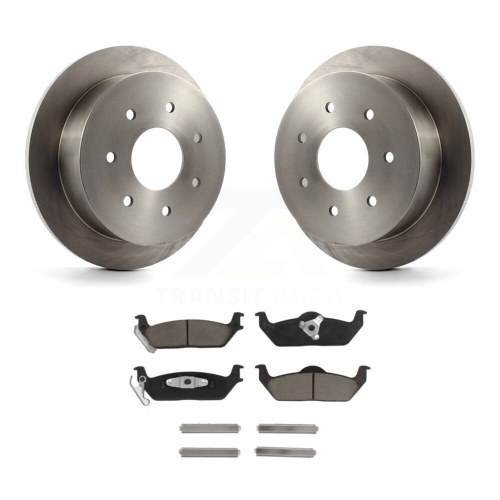 CMX  Rear Brake Rotors Ceramic Pad Kit for Ford F-150 With Solid 7 Lug Wheels K8C-103200