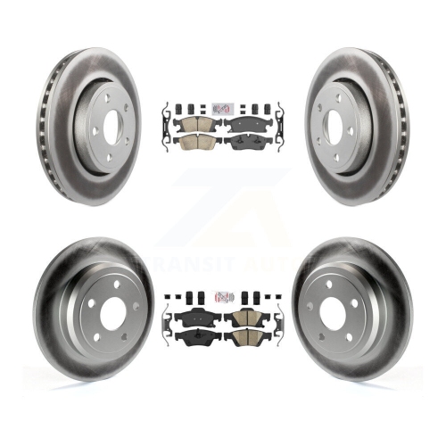 TRANSIT AUTO  Front Rear Ceramic Pads And Coated Disc Brake Rotors Kit for Dodge Durango Kga-101369