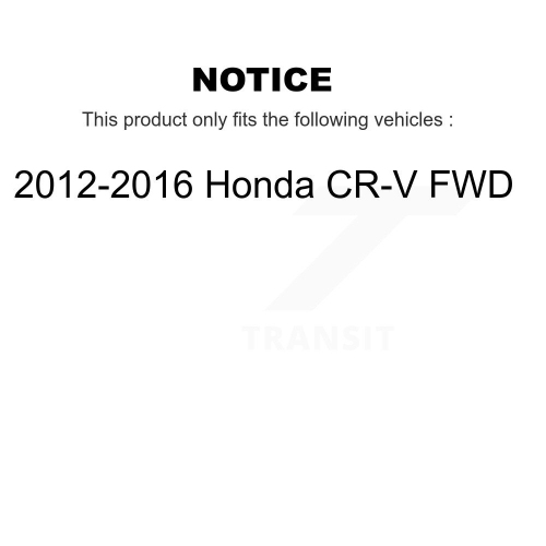 Disques de frein à disque recouverts à l'avant et plaquettes en céramique pour Honda CR-V 2012-2016 à TA KGT-101219