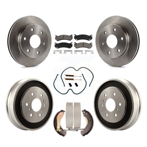 CMX  Front Rear Brake Rotor Ceramic Pad Drum Kit (7PC) for Chevrolet Silverado 1500 Gmc Sierra K8C-102189