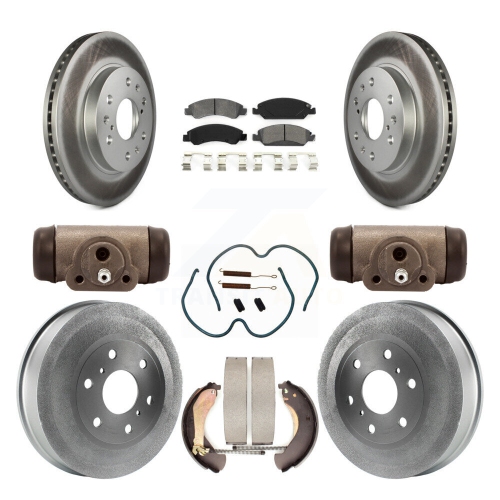 TRANSIT AUTO  Front Rear Coat Brake Rotor Semi-Metallic Pad Drum Kit (9PC) for Chevrolet Silverado 1500 Kgs-101751