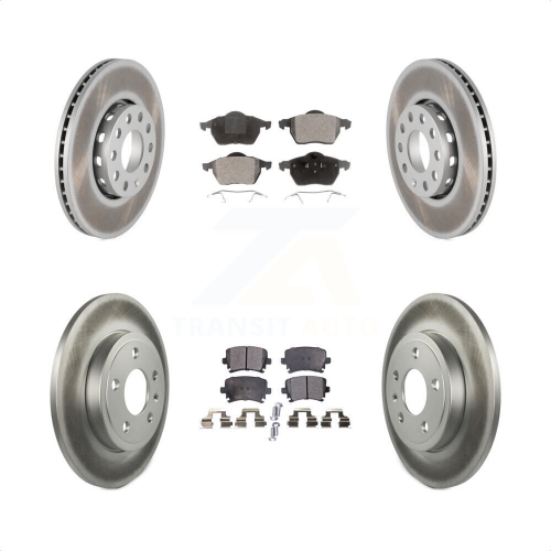 TRANSIT AUTO  Front Rear Coat Brake Rotor Ceramic Pad Kit for Audi A4 Quattro With 288MM Diameter Kgt-100817