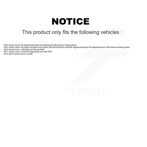 Disques de frein à disque perforés et plaquettes semi-métalliques enduits de revêtement arrière pour Toyota Camry KDF-100711