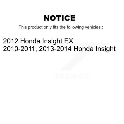 Disques de frein à disque recouverts à l'avant, plaquettes semi-métalliques et kit de tambour pour Honda Insight KGS-102233