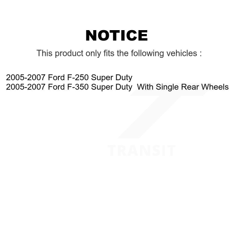 Rear Coated Brake Rotor & Semi-Metallic Pad Kit For 2005-2007 Ford F-350 Super Duty F-250 KGA-103656