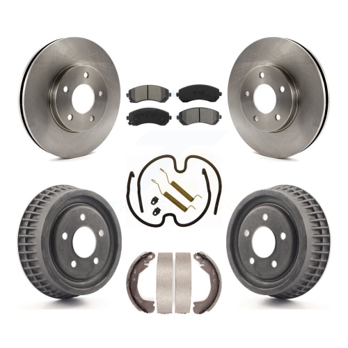 Front Rear Brake Rotor Semi-Metallic Pad And Drum Kit For Pontiac Montana Chevrolet K8S-102007
