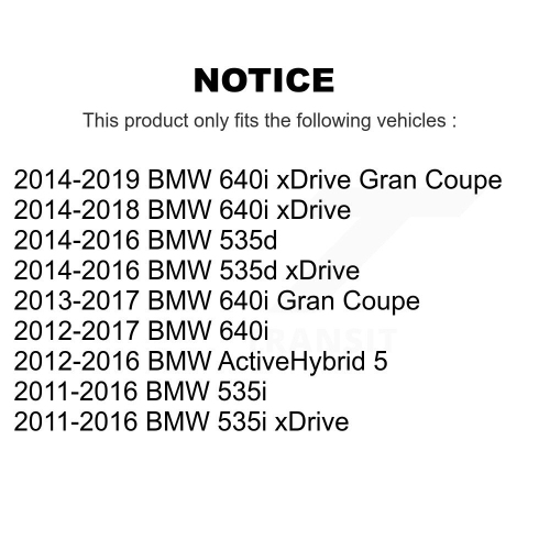 Front Brake Rotor Ceramic Pad Kit For BMW 535i xDrive 535d 640i Gran Coupe ActiveHybrid 5 K8T-103182