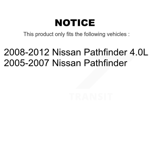Disques de frein arrière avant et plaquettes en céramique pour Nissan Pathfinder K8C-101250