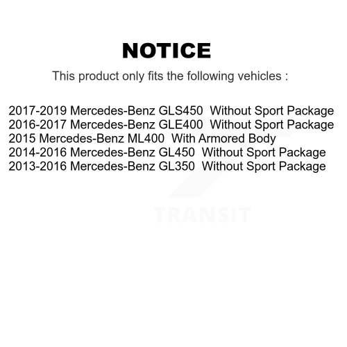 Front Brake Rotor Semi-Metallic Pad Kit For Mercedes-Benz GL350 GLE400 GLS450 ML400 GL450 K8F-103453