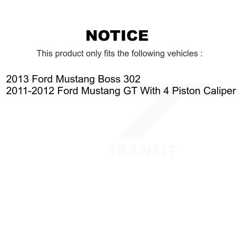 Plaquettes arrière semi-métalliques en céramique et disques de frein à fente percés pour Ford Mustang KDA-101455