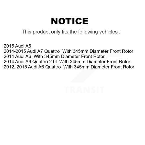 Kit de plaquettes en céramique pour disque de frein à disque perforé, enduites à l'avant, enduites à l'arrière, pour Audi A6 Quattro A7 KDT-100360