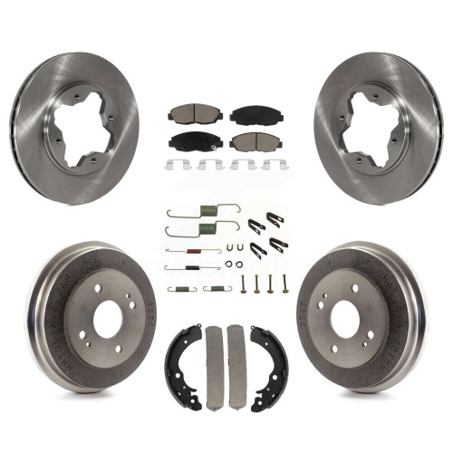 CMX  Front Rear Disc Brake Rotors Ceramic Pads And Drum Kit (7PC) for Honda Accord K8C-102266