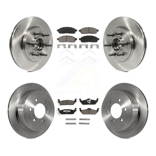 CMX  Front Rear Disc Brake Rotors And Ceramic Pads Kit for Ford F-150 Lincoln Mark Lt Rwd K8C-102638