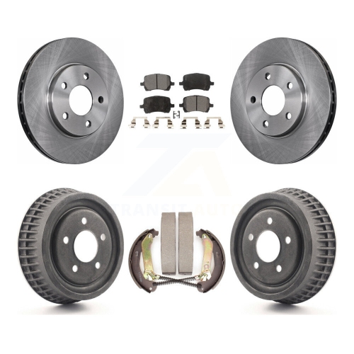 TRANSIT AUTO  Front Rear Brake Rotor Semi-Metallic Pad & Drum Kit for Chevrolet Malibu Disc Rear Brakes K8F-103847