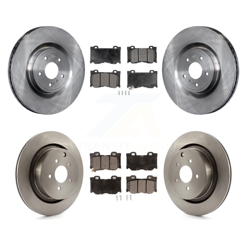 Front Rear Brake Rotor & Ceramic Pad Kit For 09-13 INFINITI FX50 With Dual Piston Caliper K8T-101474