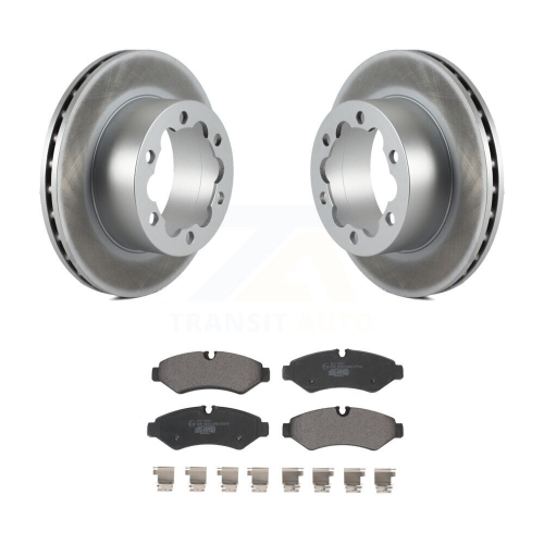 TRANSIT AUTO  Rear Coated Brake Rotor Ceramic Pad Kit for Mercedes-Benz Sprinter 3500 Freightliner 2500 Kgt-102799