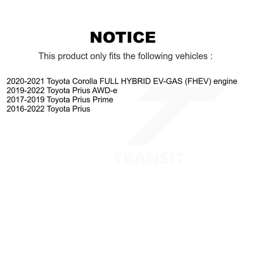 Disque de frein avant et plaquettes en céramique pour Toyota Corolla Prius Prime AWD-e K8T-103064
