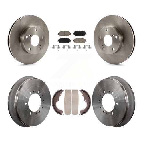 CMX  Front Rear Brake Rotors Ceramic Pad Drum Kit for 2015 Toyota Tacoma 4Wd With 5 Lug Wheels K8C-102415