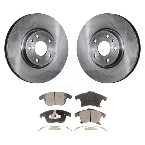 TRANSIT AUTO  Front Disc Brake Rotors And Semi-Metallic Pads Kit for Ford Fusion Lincoln Mkz K8F-100171