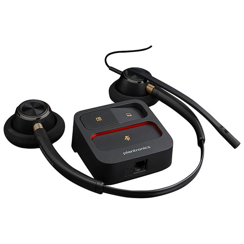 Casque d'écoute avec fil à suppression du bruit Poly EncorePro 520 de HP - Noir