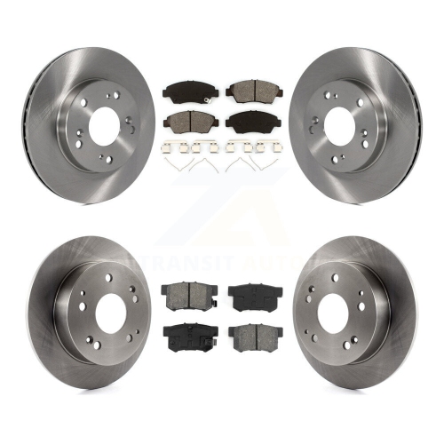 TRANSIT AUTO  Front Rear Disc Brake Rotors And Semi-Metallic Pads Kit for Honda Civic Acura Rsx K8S-101162