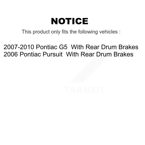 Disques de frein arrière avant et plaquettes semi-métalliques pour G5 Pursuit K8S-100787 de Pontiac