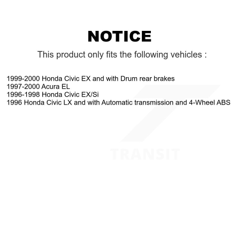 Front Rear Coated Brake Rotor Semi-Metallic Pad & Drum Kit For Honda Civic Acura EL KGS-101524