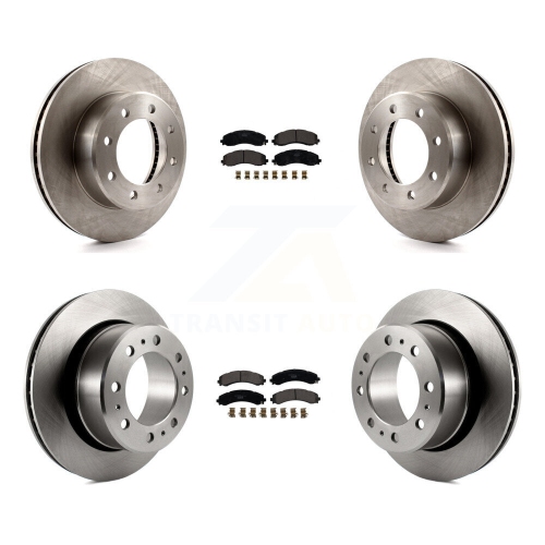 Front Rear Disc Brake Rotors Ceramic Pad Kit For 2020-2021 Ram 3500 With Dual Wheels K8T-104261