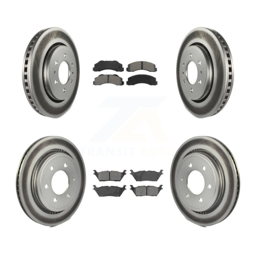 Disques de frein à disque recouverts à l'avant et plaquettes semi-métalliques pour Ford F-150 KGS-101777