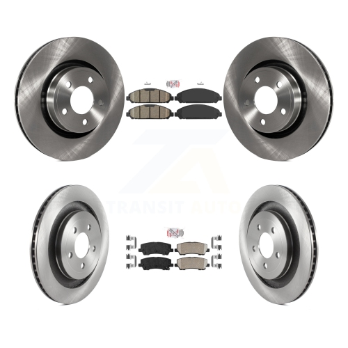 TRANSIT AUTO  Front Rear Ceramic Pad Brake Rotors Kit for 2015 Ford Mustang Without Performance Package K8A-106250