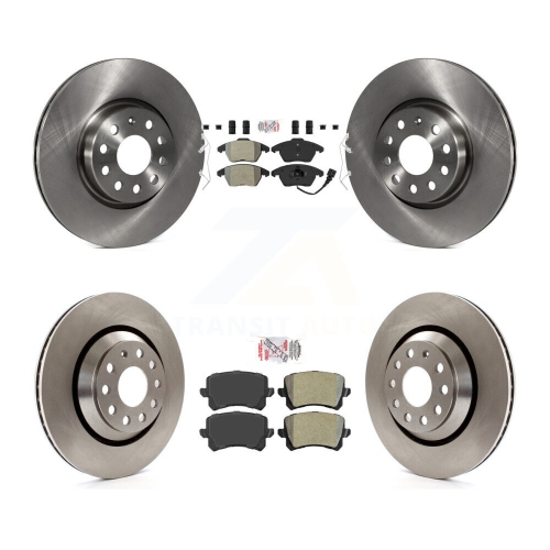 Front Rear Semi-Metallic Pads And Disc Brake Rotors Kit For Volkswagen Passat CC K8A-106248