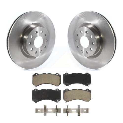 Front Brake Rotors & Ceramic Pad Kit For 2016 Cadillac CTS Vsport Premium with RWD K8C-100420