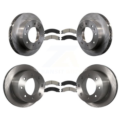 Front Rear Brake Rotor & Semi-Metallic Pad Kit For GMC Sierra 3500 HD Chevrolet Silverado K8S-102277