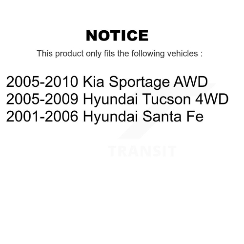 Rear Disc Brake Rotors And Ceramic Pads Kit For Hyundai Tucson Kia Sportage Santa Fe K8C-101769